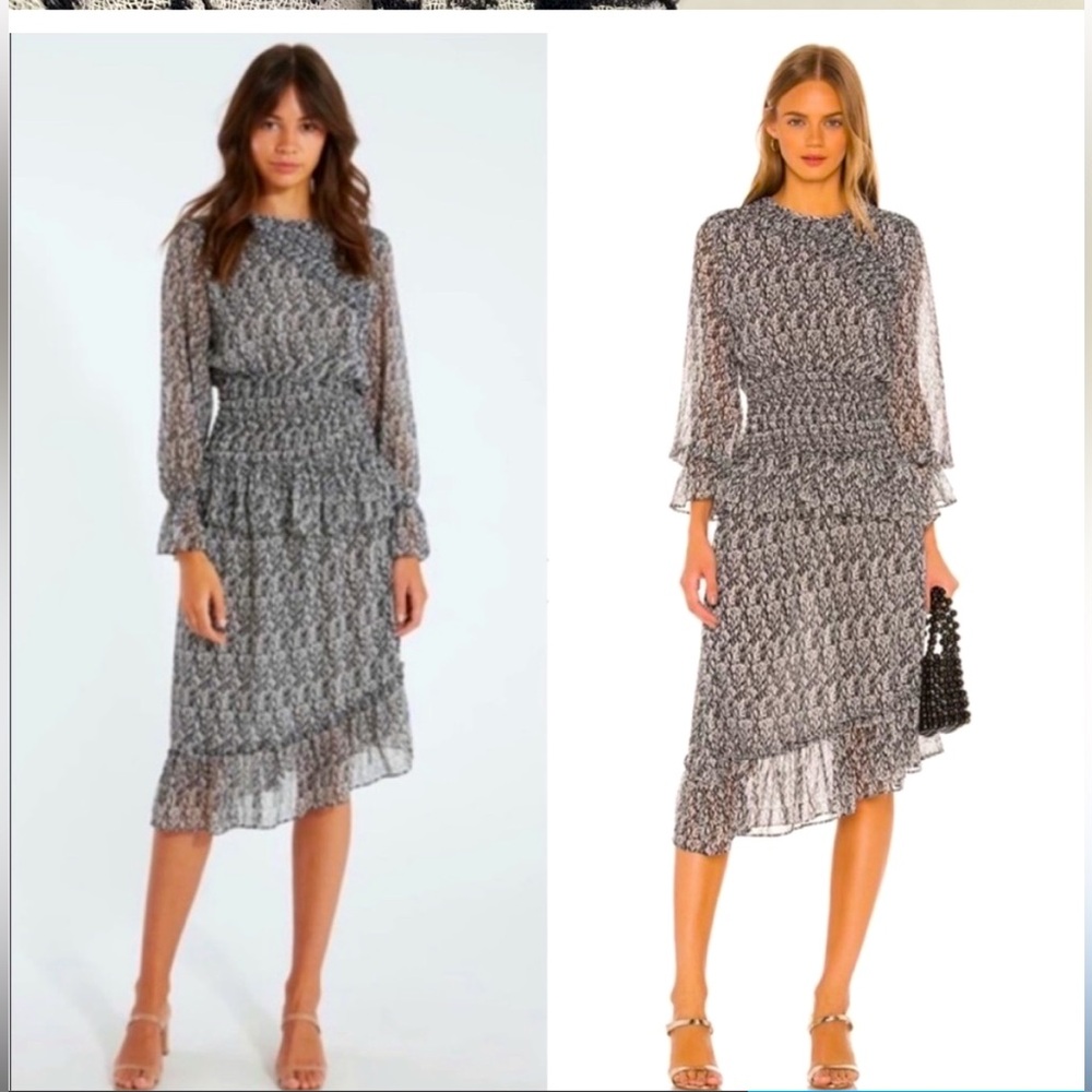 B&W Diaphanous Sophisticated party dress